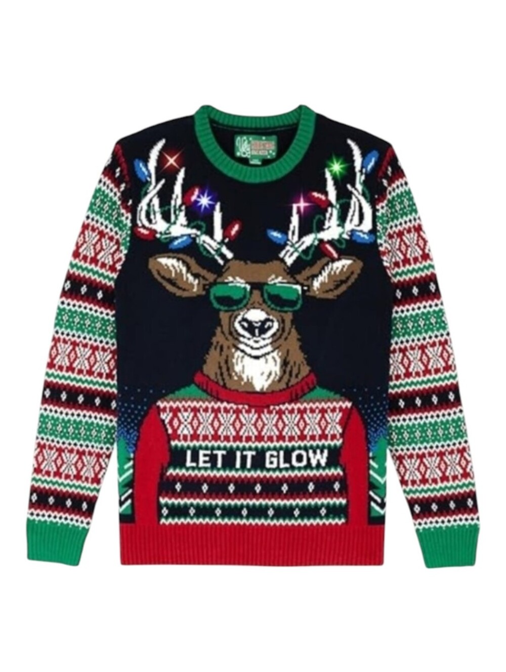 Ugly Sweater Co. Reindeer With Sunglasses Sweater Unisex L